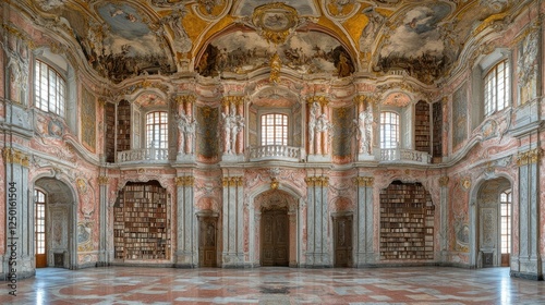 Baroque Library Hall Exquisite Architecture and Paintings