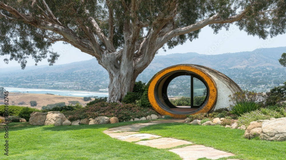 Fototapeta premium Modern Pod Home with Ocean View