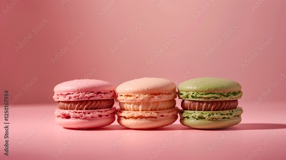 colorful macaroons on a wooden table colorful macaroons on a wooden table