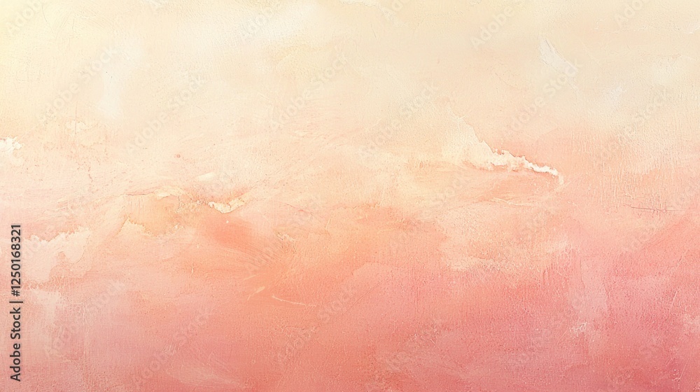 Fototapeta premium Abstract textured background in soft peach and cream tones with a subtle gradient effect and gentle brushstrokes