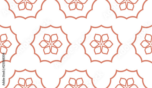 Vector Ornamental Seamless Line Pattern. Endless Texture. Geometric Ornament. For the interior design, printing, web and textile