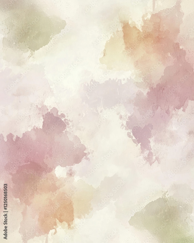 Delicate abstract background with soft pastel tones of green and lavender featuring subtle floral textures and watercolor effect Delicate abstract background with soft pastel tones of green and lavender featuring subtle floral textures and watercolor effect