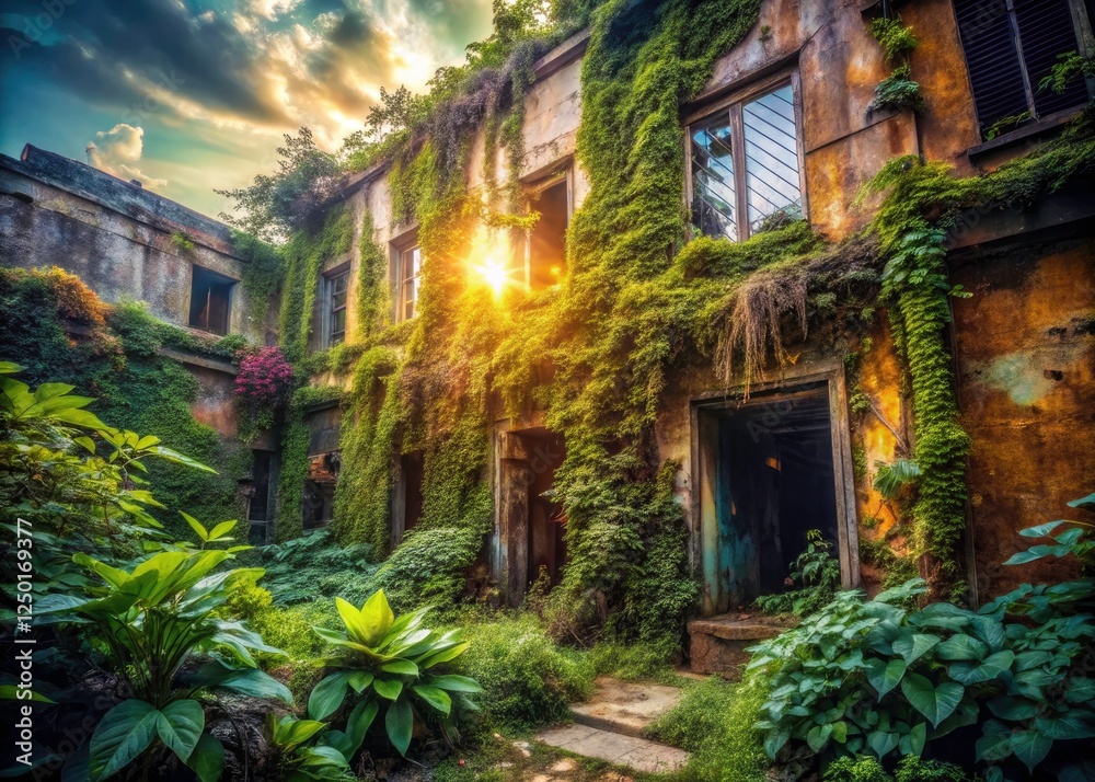 Fototapeta premium Urban exploration photography inspires finding the perfect health insurance.