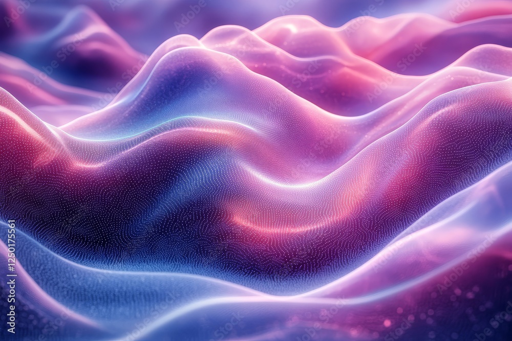 3D render of an abstract background with blue and purple colors, visualizing big data in the form of a fractal landscape made from a point cloud, ideal for banners, posters, or presentations. 3D render of an abstract background with blue and purple colors, visualizing big data in the form of a fractal landscape made from a point cloud, ideal for banners, posters, or presentations.
