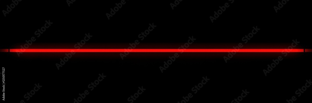 Fototapeta premium Abstract Red Line on Black Background Minimalist Design Element.