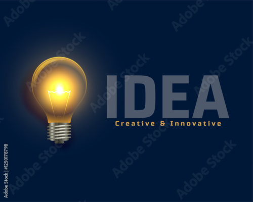 creative and innovative power idea concept with bright light bulb
