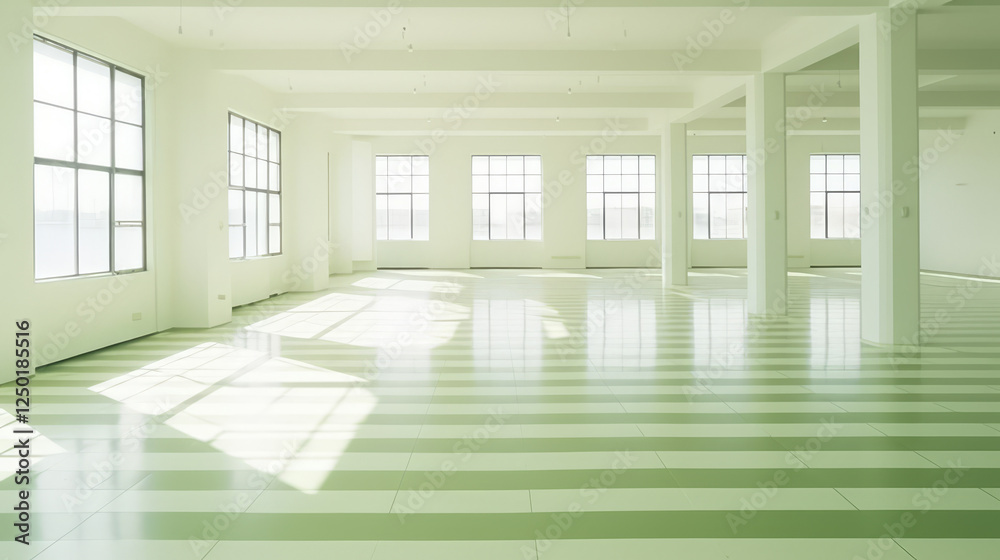 Fototapeta premium empty room with windows