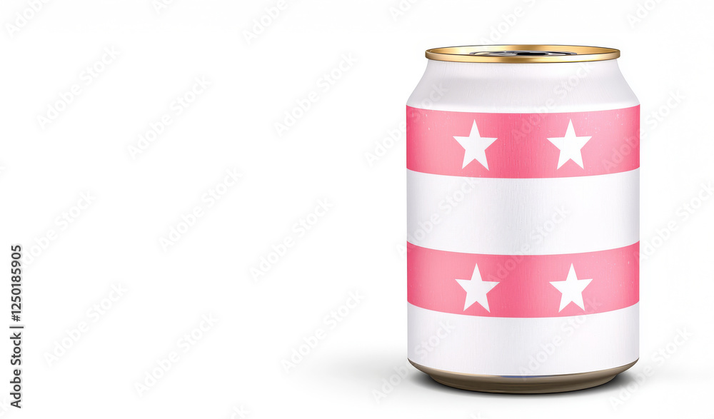 Fototapeta premium Vintage Canned Soda with Distressed Label and Unique Design Elements