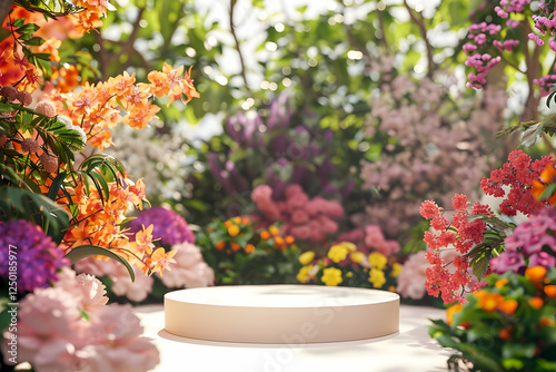 Wallpaper Mural 3D rendering illustration of an empty space podium display designed for product mockup Torontodigital.ca