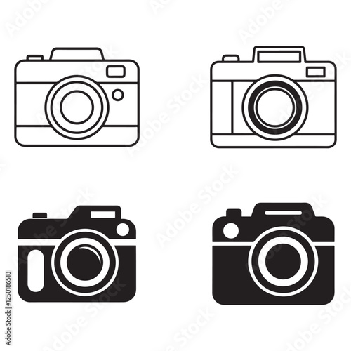 camera icon set