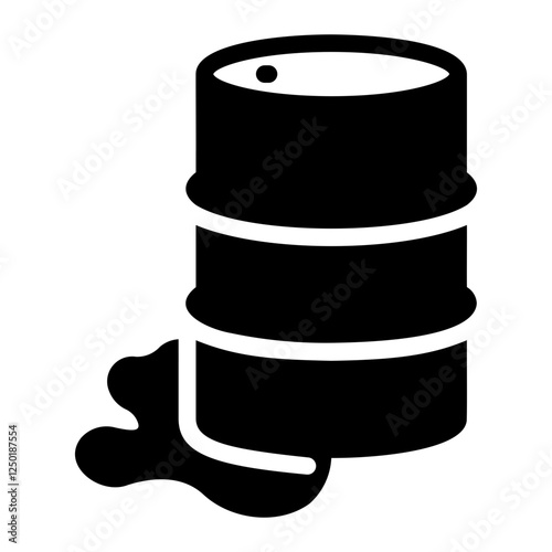 oil barrel Solid icon