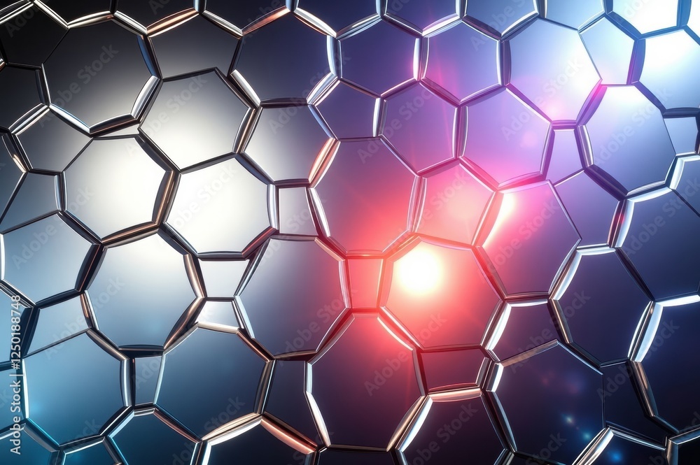 Abstract Metallic Honeycomb Background Abstract Metallic Honeycomb Background
