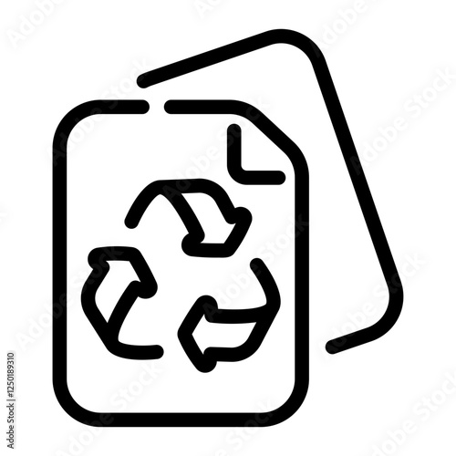 recycle paper Line Icon