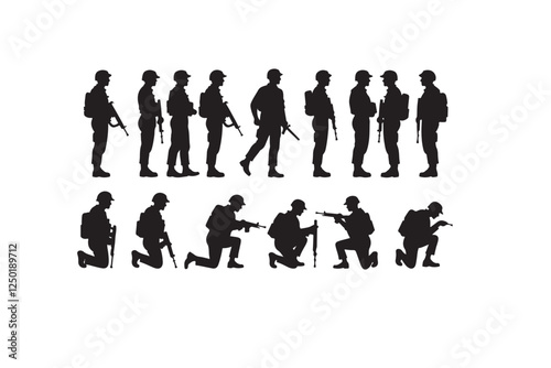PrintSoldier Saluting Silhouette Design