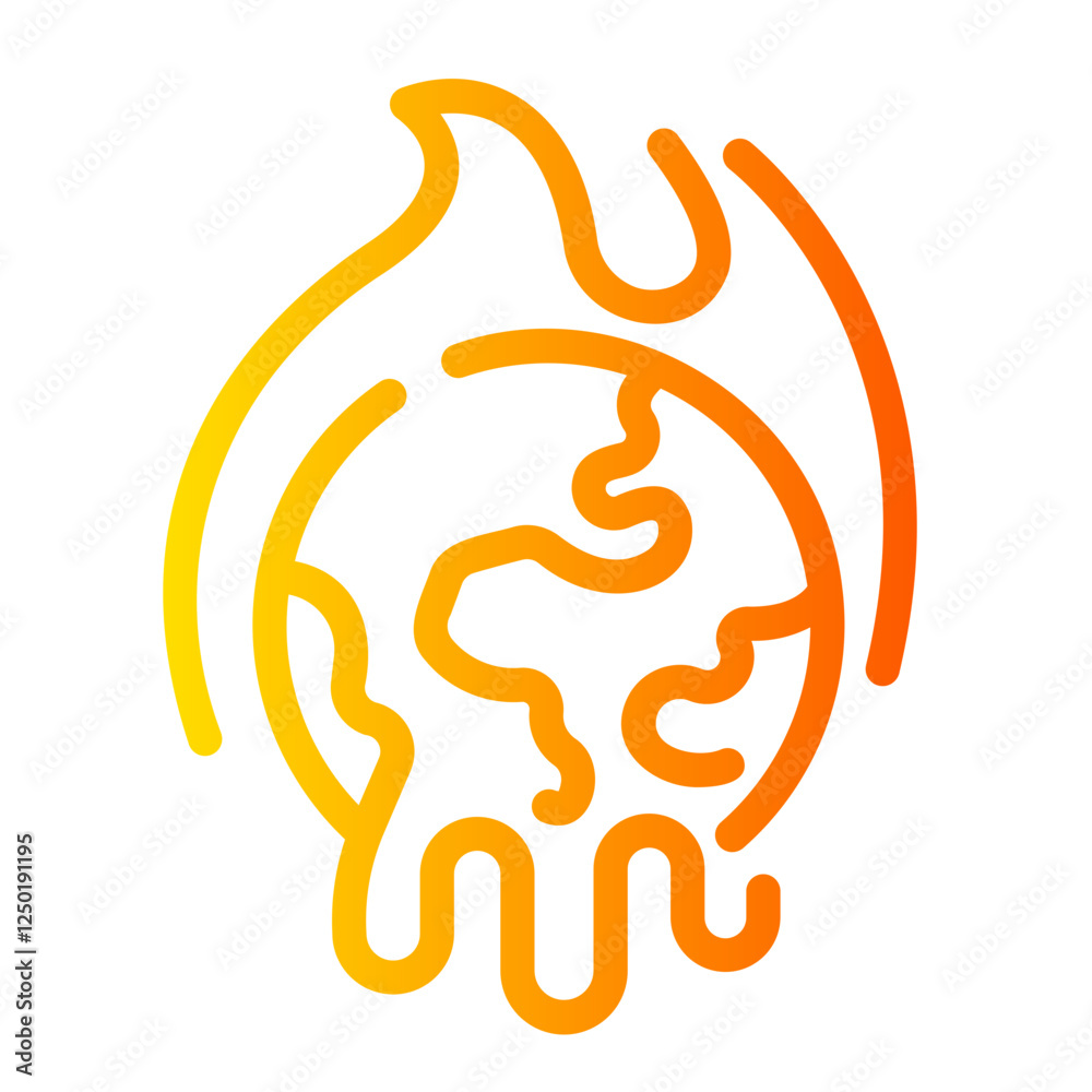 global warming Line Gradient Icon global warming Line Gradient Icon