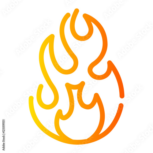 fire Line Gradient Icon