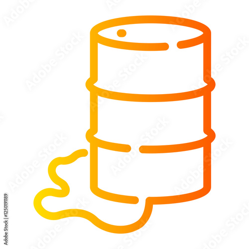 oil barrel Line Gradient Icon
