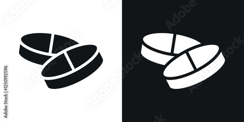 Medicine icons set vectors black and colored style