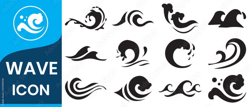 Water wave icons in black. Wave shapes collection. Set of sea wave logo in black. Water wave icons collection. Water drops, black sea ocean waves stencil. Liquid elements, cry droplet icons vector set Water wave icons in black. Wave shapes collection. Set of sea wave logo in black. Water wave icons collection. Water drops, black sea ocean waves stencil. Liquid elements, cry droplet icons vector set