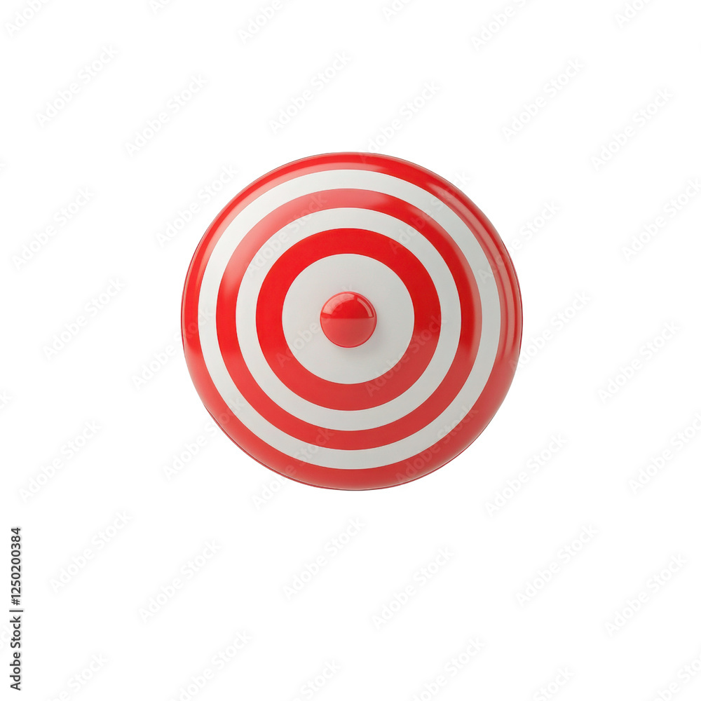 A colorful target symbol with concentric red and white circles, perfect for concepts of focus, aim, and goal-setting.