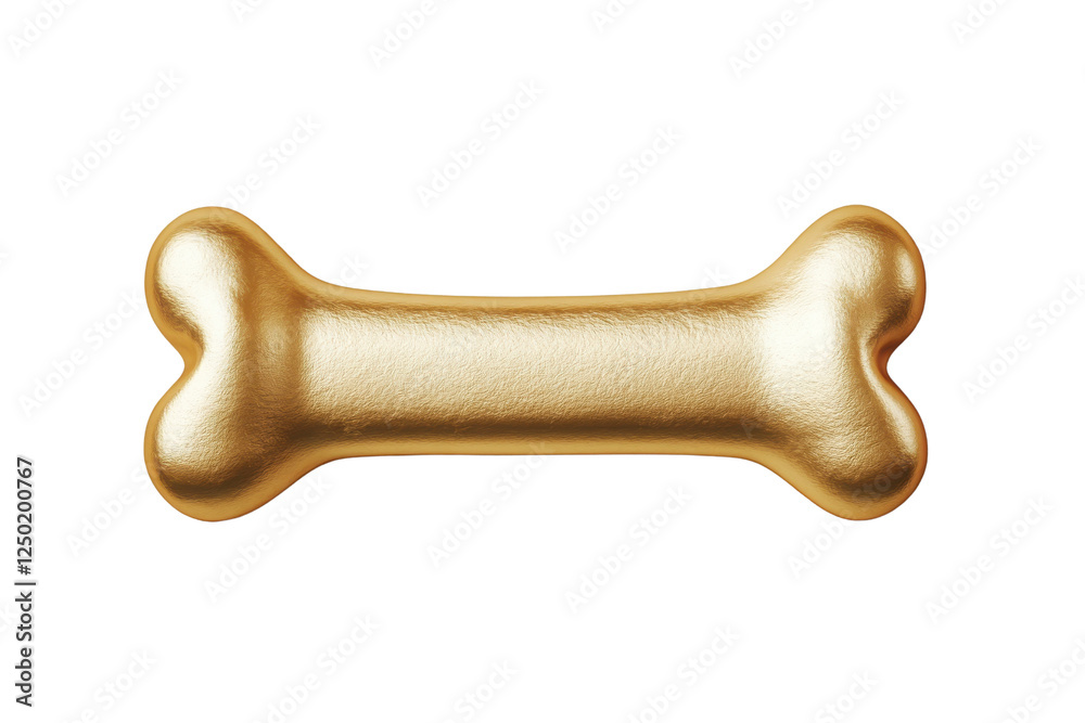 A realistic golden bone toy designed for dogs, showcasing a shiny and durable surface ideal for playful pets. A realistic golden bone toy designed for dogs, showcasing a shiny and durable surface ideal for playful pets.