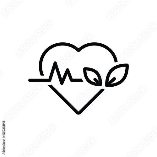 Free Download Black line icon for healthy lifestyle - GFXLoad