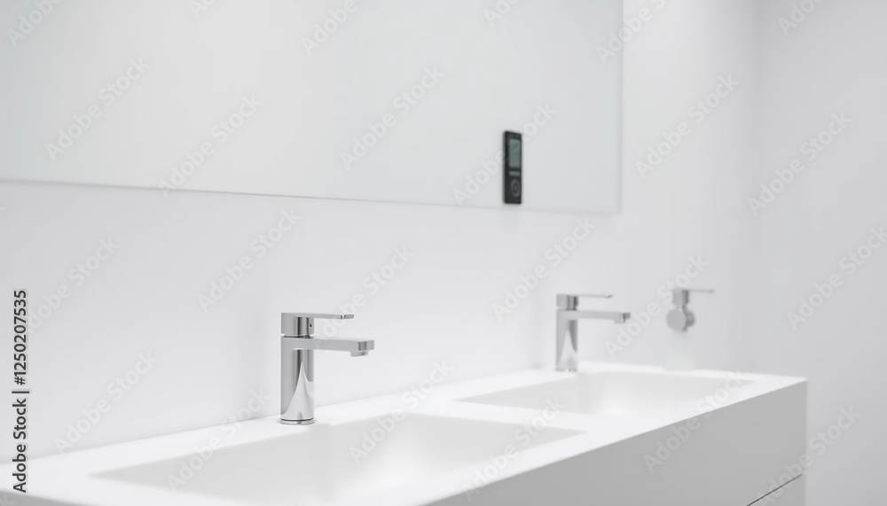 Modern Minimalist Bathroom Sinks with Chrome Faucets Modern Minimalist Bathroom Sinks with Chrome Faucets