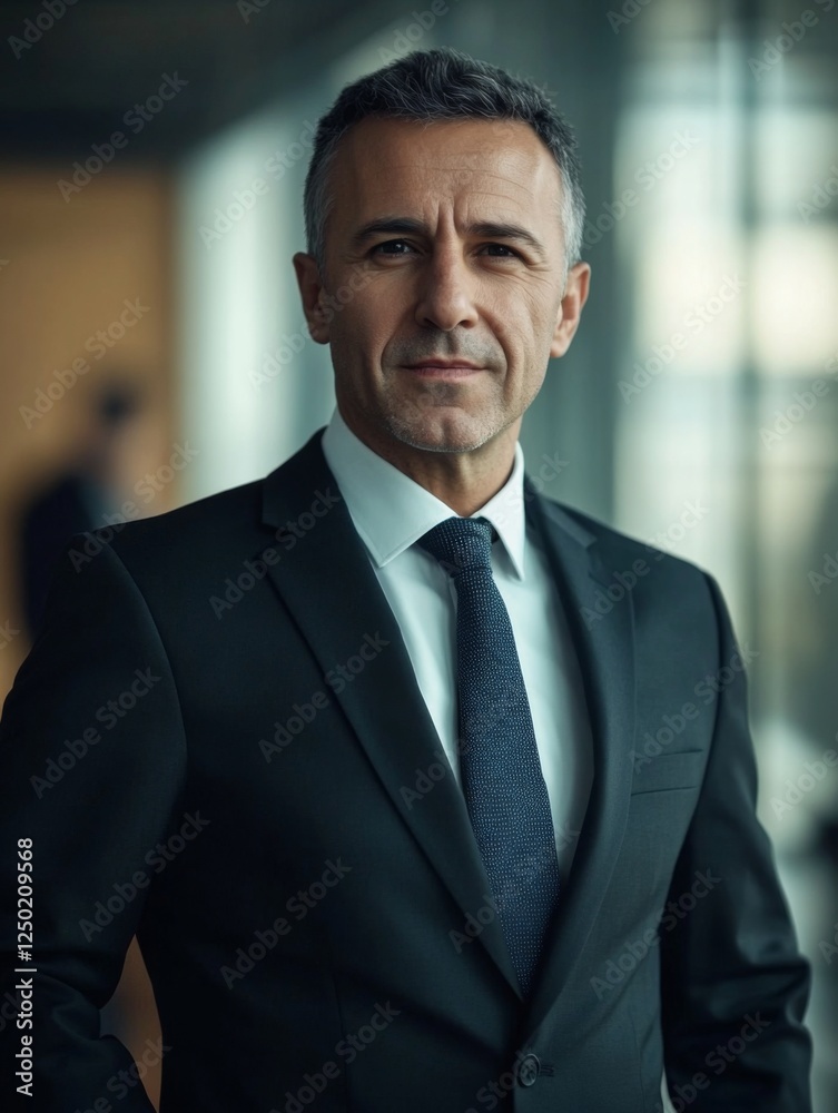 A confident and authoritative Business CEO, dressed in a formal suit, stands with a serious expression, embodying the essence of leadership and decision-making in a corporate setting, A confident and authoritative Business CEO, dressed in a formal suit, stands with a serious expression, embodying the essence of leadership and decision-making in a corporate setting,