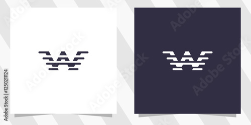 letter w logo design vector