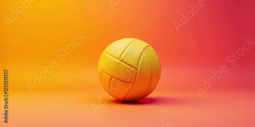 A Yellow Ball on a Warm Colored Background, Ideal for Sports or Recreation Themes