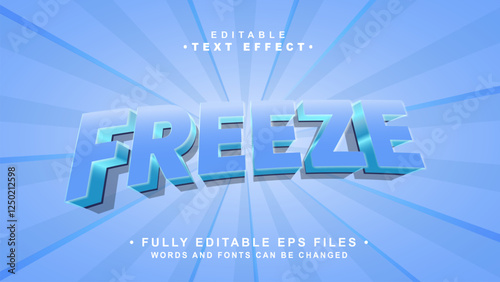 3d editable freeze text effect.typhograaphy logo