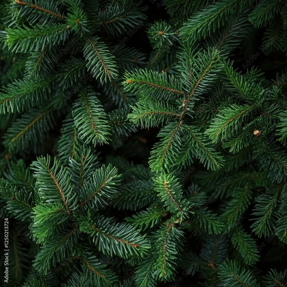 Lush Green Fir Tree Branches A Detailed Close-Up of Evergreen Foliage Lush Green Fir Tree Branches A Detailed Close-Up of Evergreen Foliage