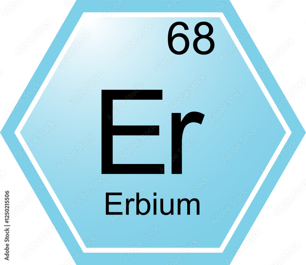 The symbol of the chemical element Er is Erbium.