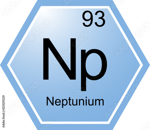 Obraz na płótnie The symbol of the chemical element Np is Neptunium. w salonie