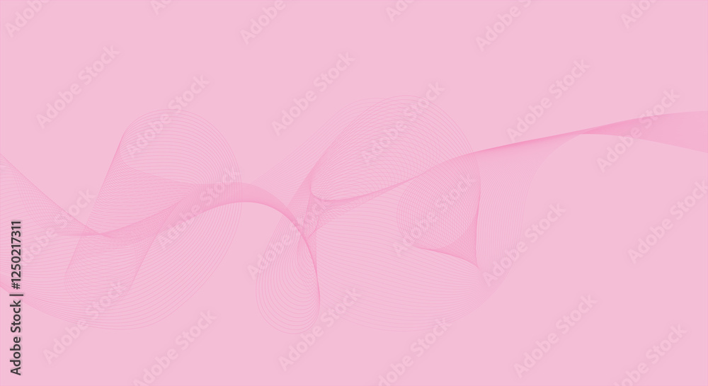 Wave lines smooth flowing dynamic isolated on pink background. Technology, digital, communication, science, music concept vector background illustration. Wave lines smooth flowing dynamic isolated on pink background. Technology, digital, communication, science, music concept vector background illustration.