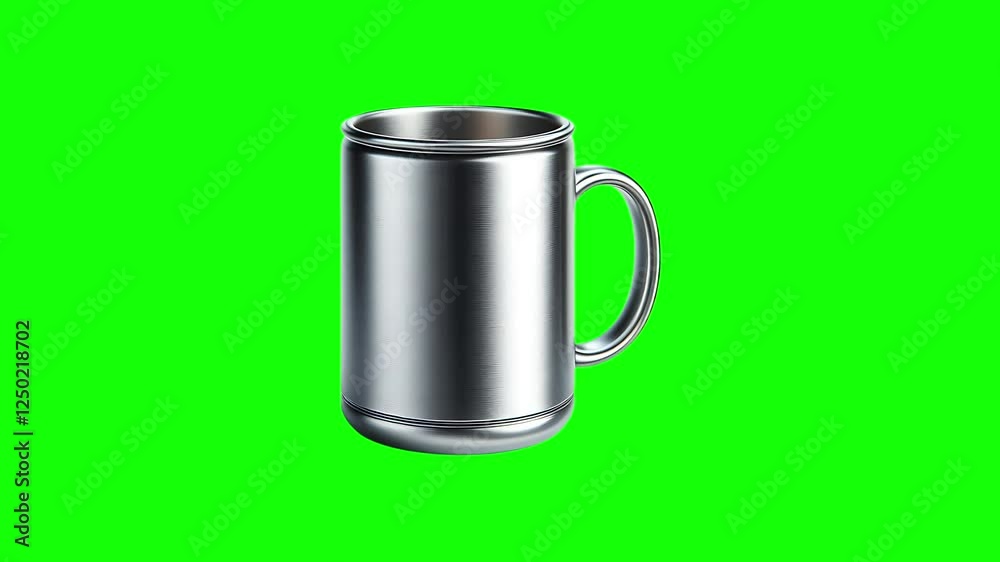 Mug Isolated on Green Screen Background. 4K Motion Graphic Animation. Mug Isolated on Green Screen Background. 4K Motion Graphic Animation.