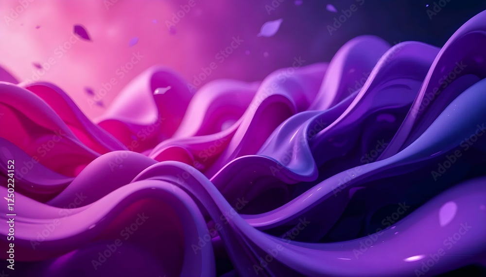 Obraz premium Close-up of Dynamic Purple and Pink Shapes with Soft Lighting