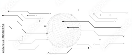 Abstract White Circular Tunnel