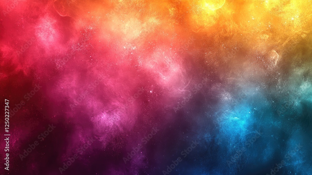 Fototapeta premium Vibrant abstract background featuring colorful swirling patterns and cosmic elements