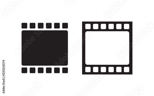 Movie film cinema icon vector Logo design illustration