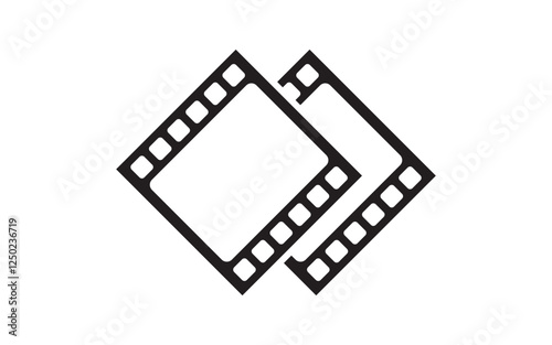 Movie film cinema icon vector Logo design illustration
