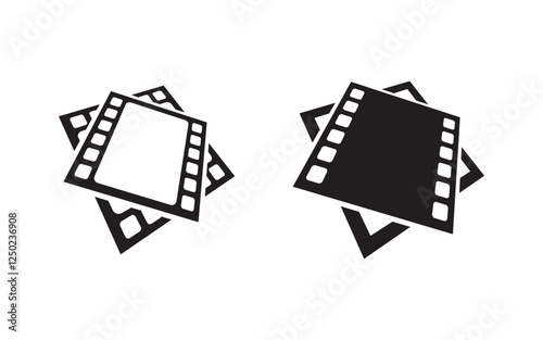 Movie film cinema icon vector Logo design illustration