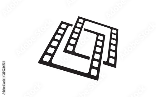 Movie film cinema icon vector Logo design illustration