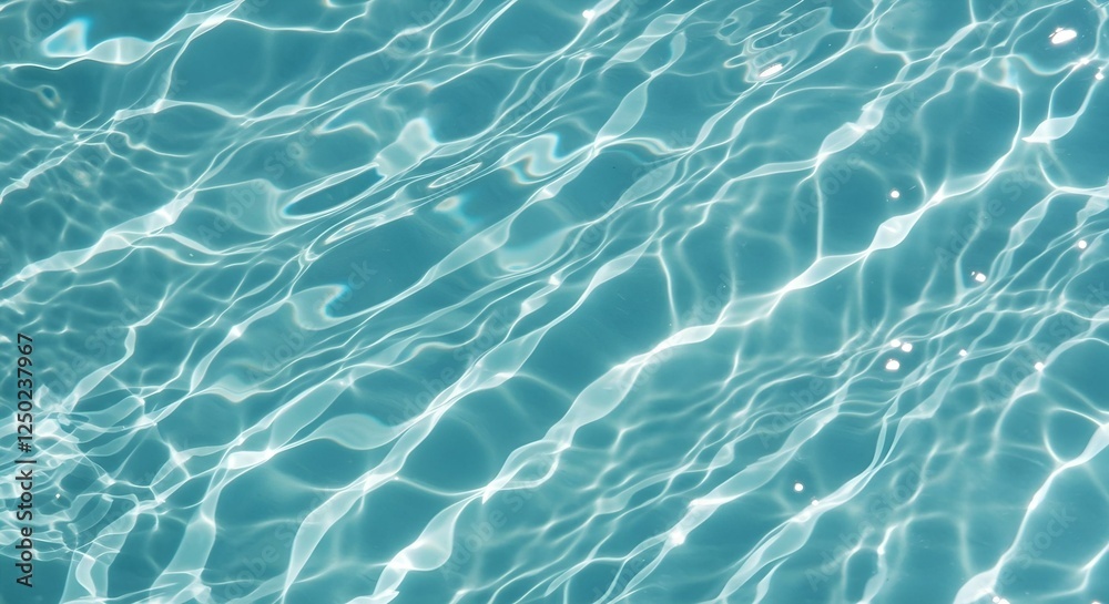 Obraz premium Sunlit Water Surface Creating Abstract Patterns and Reflections - Turquoise Blue