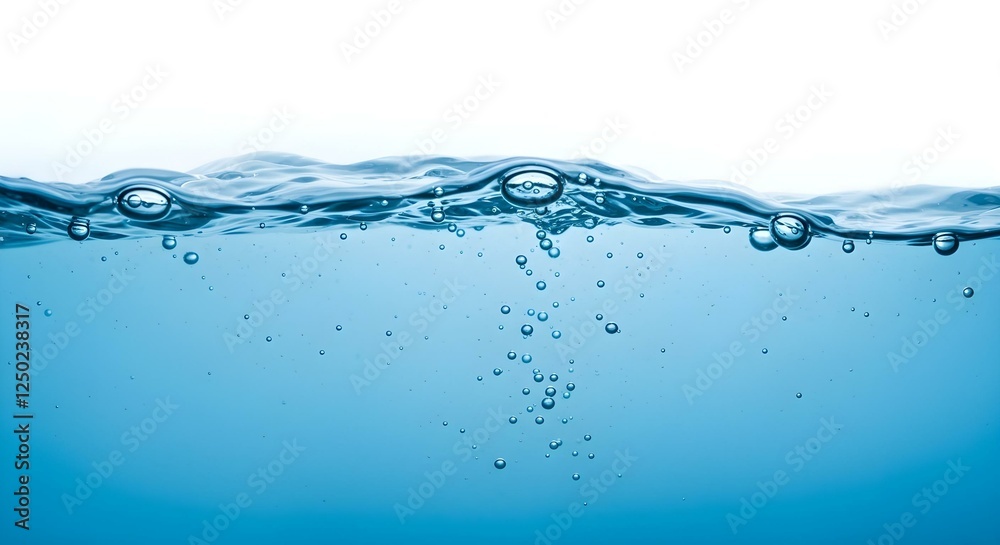 Fresh Water Surface with Bubbles and Waves for Purity Concept Fresh Water Surface with Bubbles and Waves for Purity Concept
