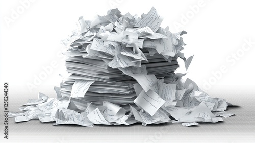 Wallpaper Mural Stack of Business Documents on a Transparent Background Ready for Review Torontodigital.ca