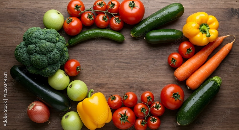 Fresh Vegetables on Wood Background for Healthy Eating and Lifestyle Fresh Vegetables on Wood Background for Healthy Eating and Lifestyle