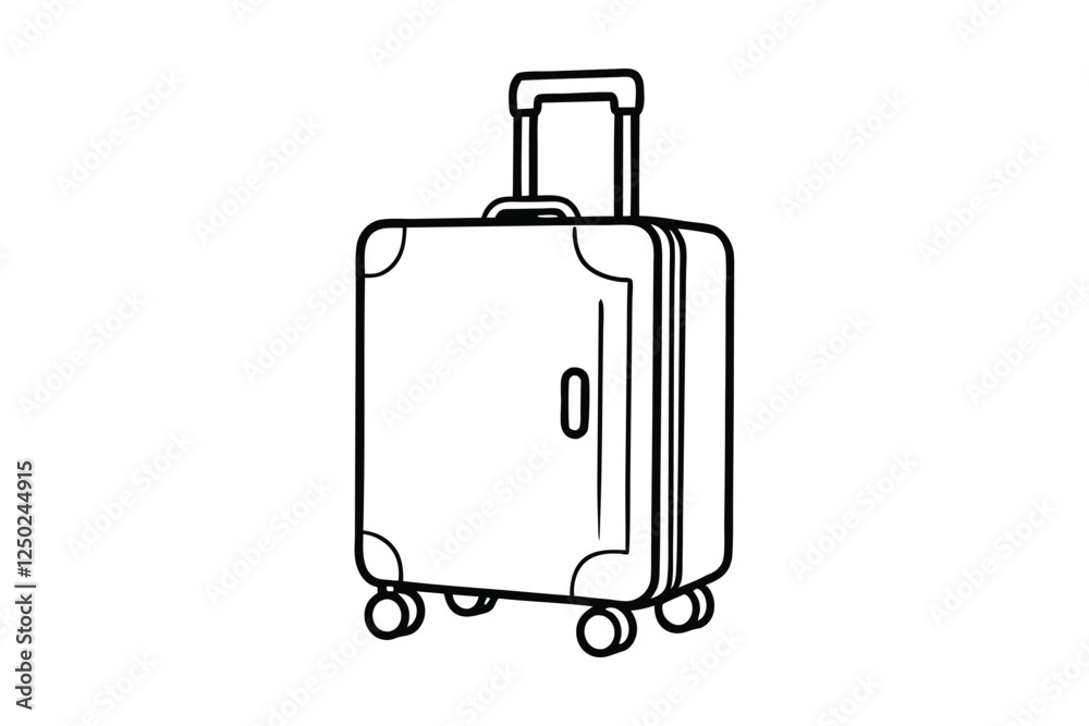 Line art of trolley bag vector style illustration1.eps Line art of trolley bag vector style illustration1.eps