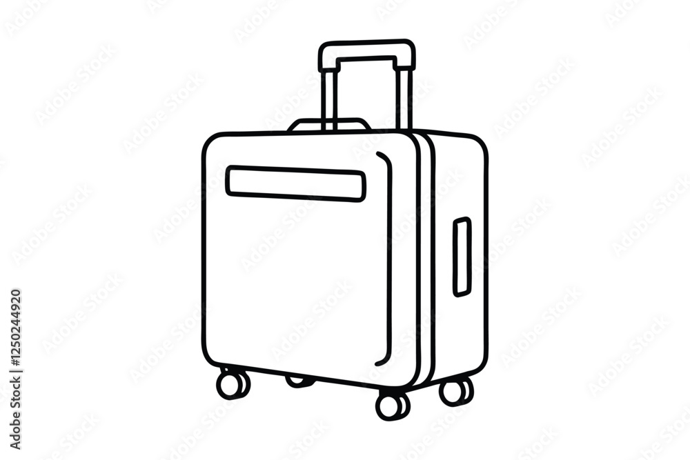 Line art of trolley bag vector style illustration2.eps Line art of trolley bag vector style illustration2.eps