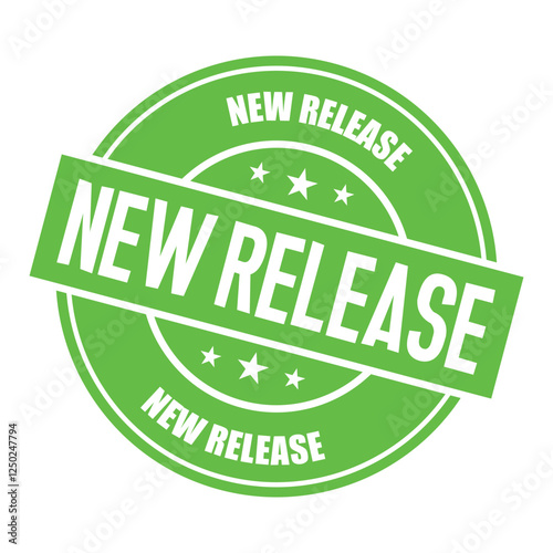 new release stamp sign symbol vector flat icon	